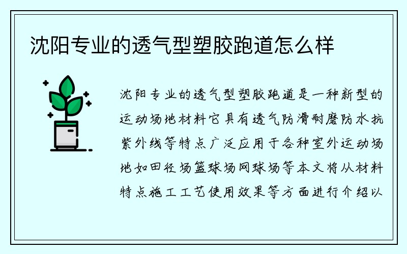 沈阳专业的透气型塑胶跑道怎么样